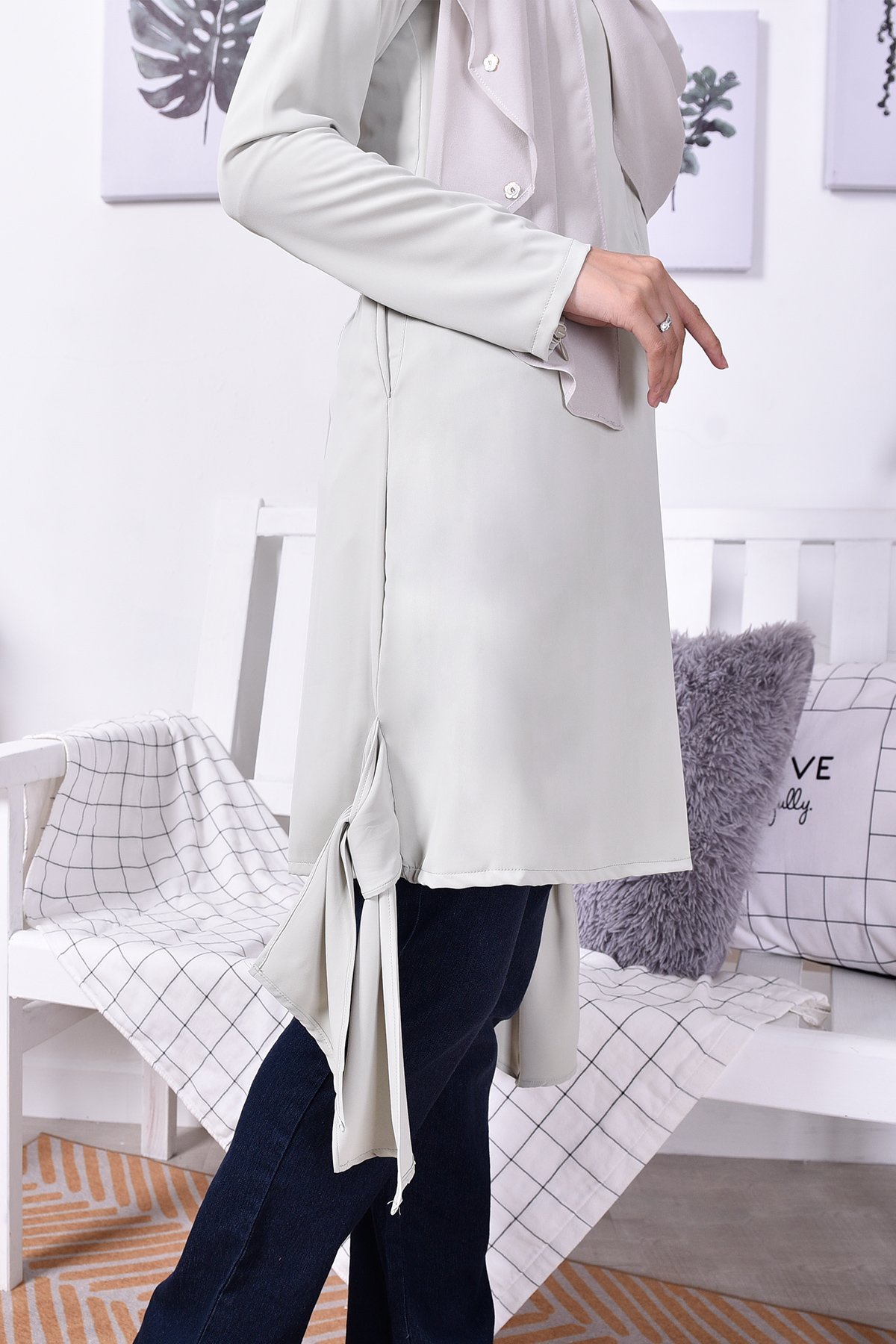 Blouse Freda - Moss Grey