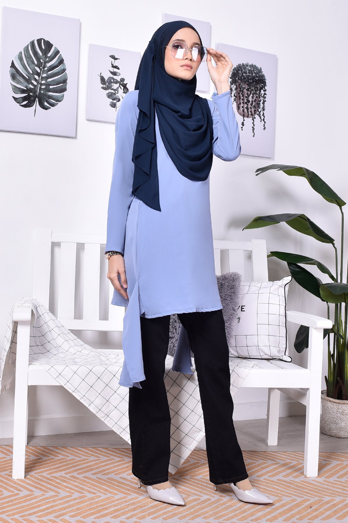 Blouse Freda - Periwinkle Blue