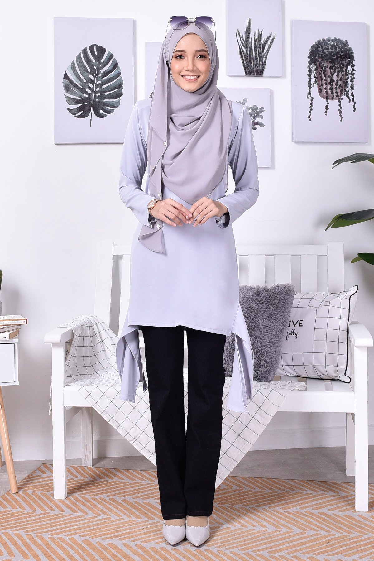 Blouse Freda - Steel Grey