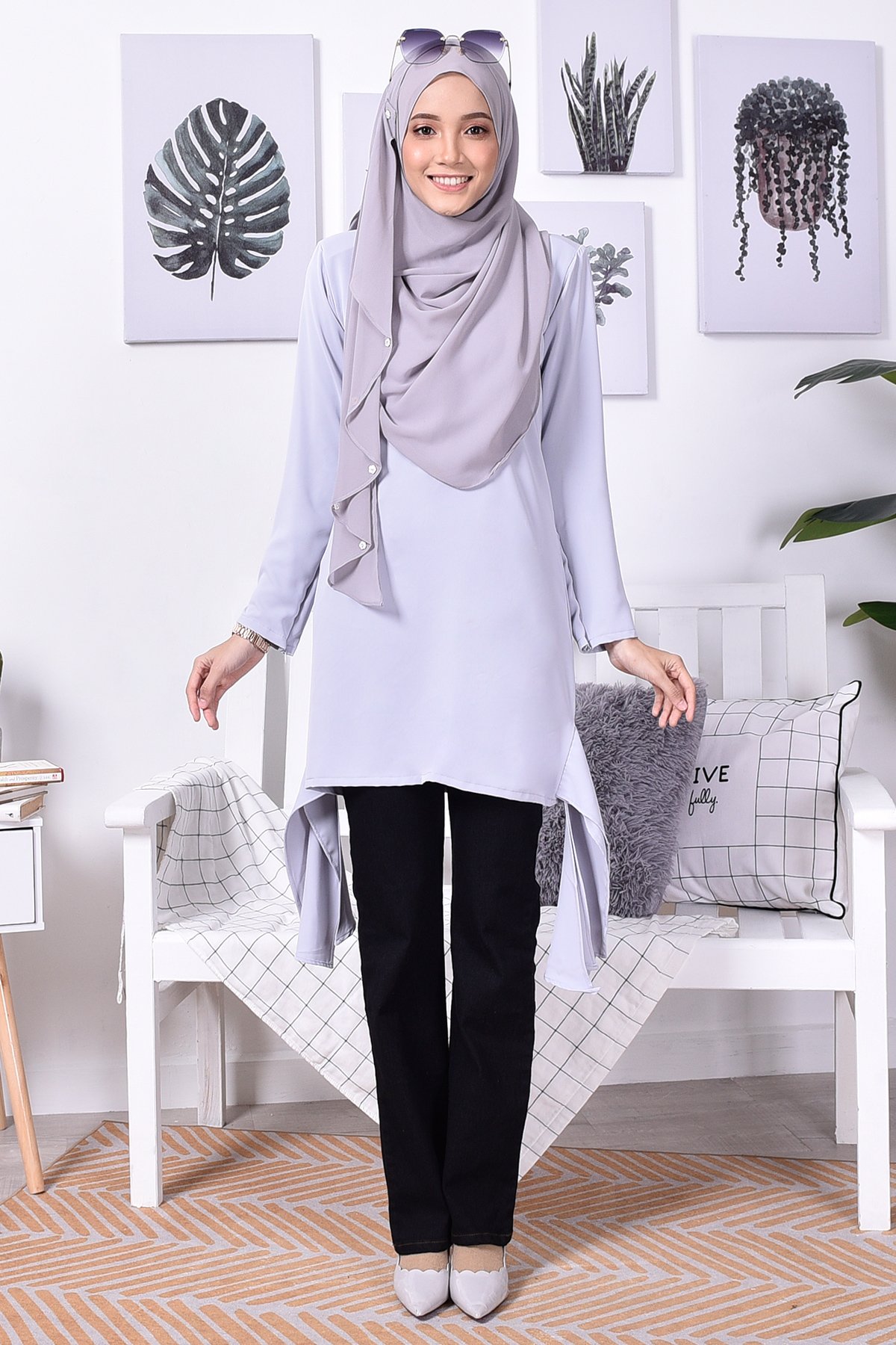 Blouse Freda - Steel Grey