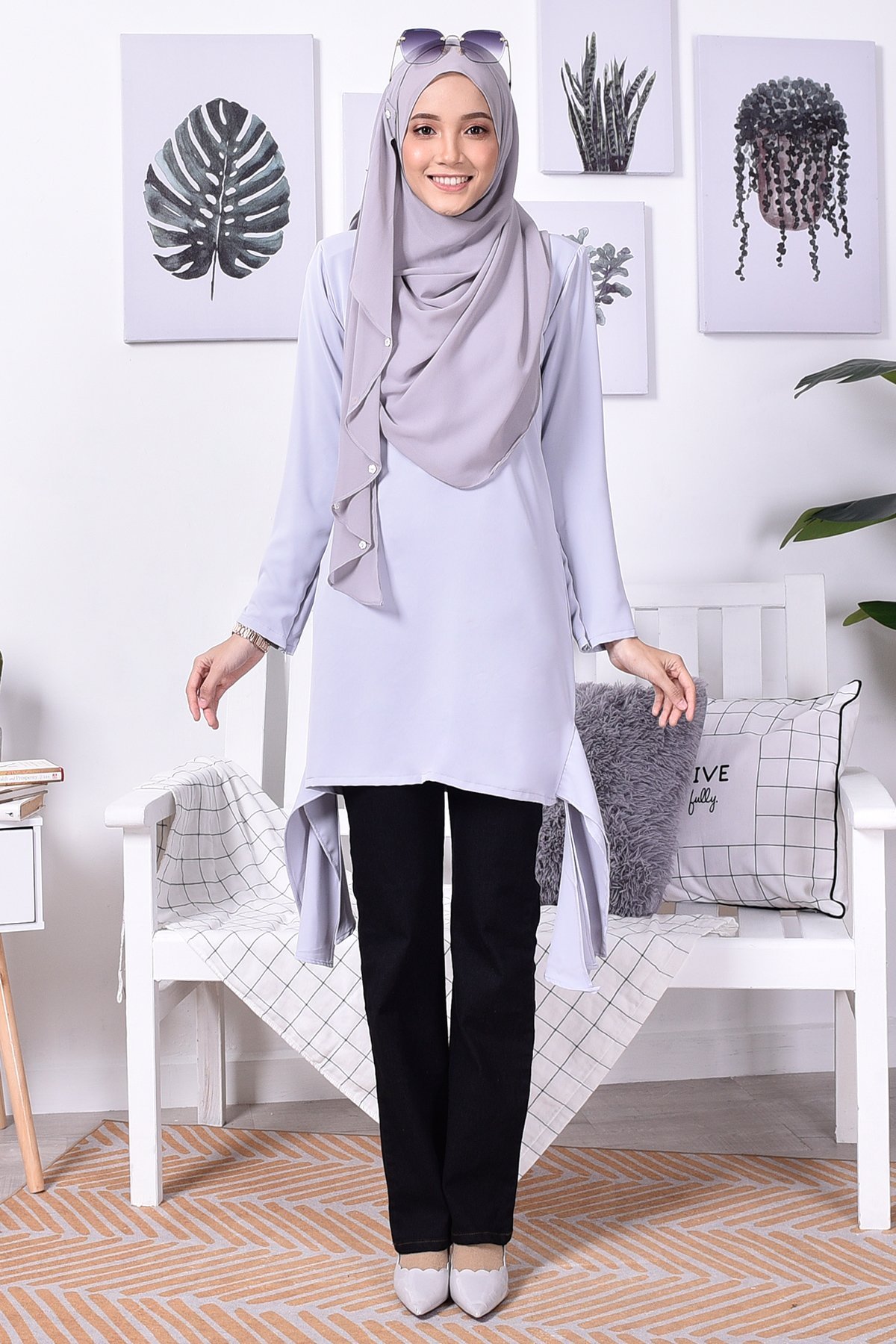 Blouse Freda - Steel Grey