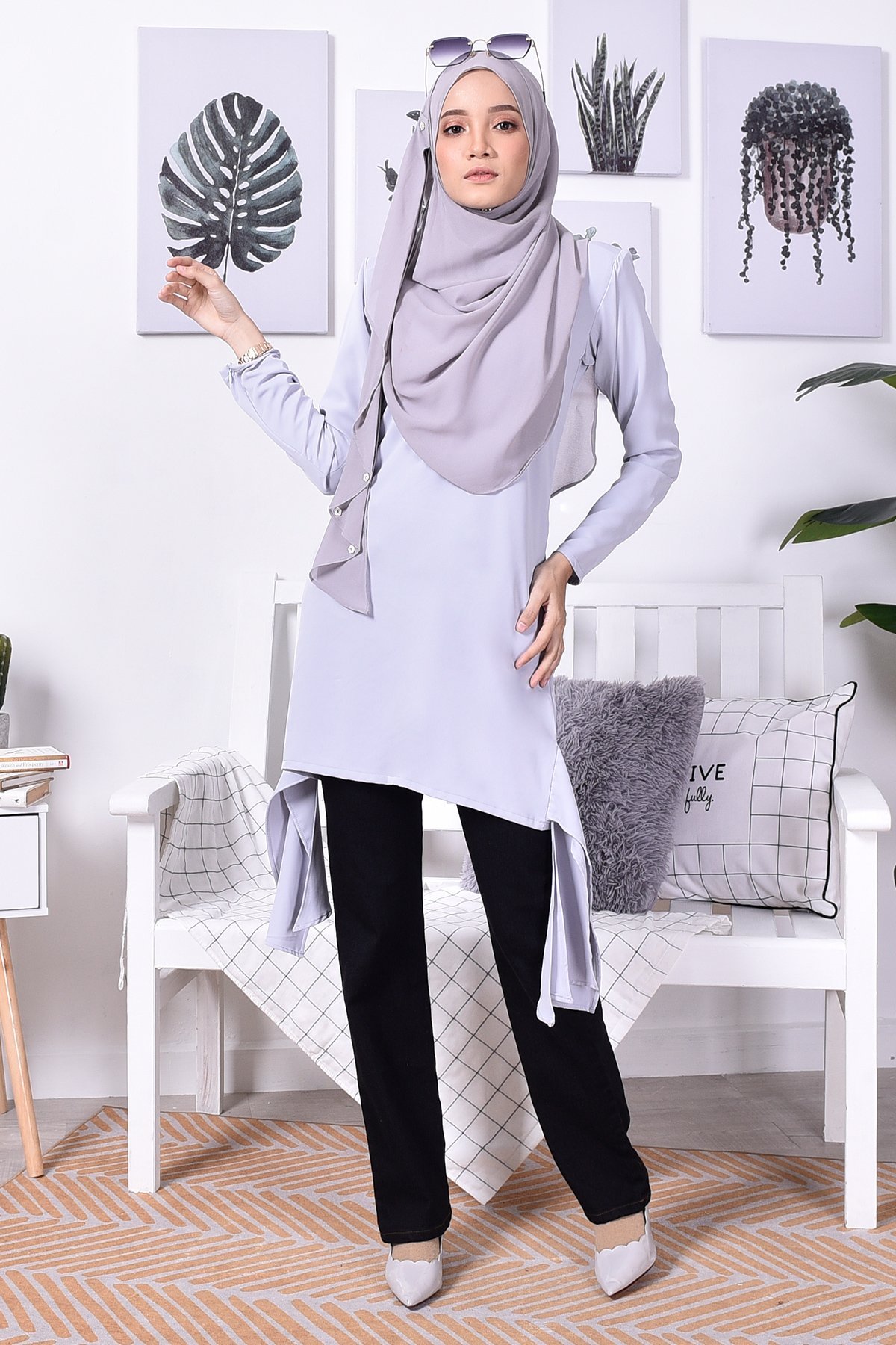 Blouse Freda - Steel Grey