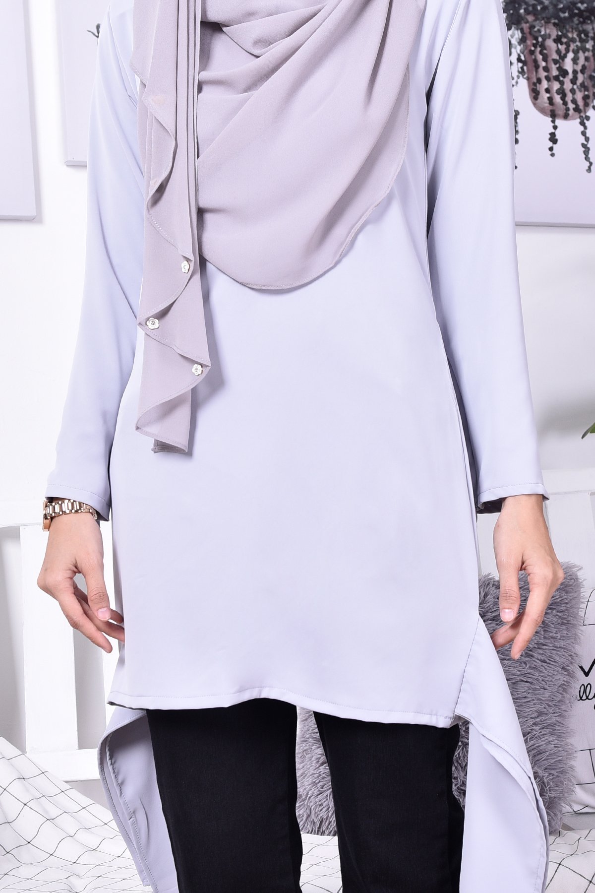 Blouse Freda - Steel Grey