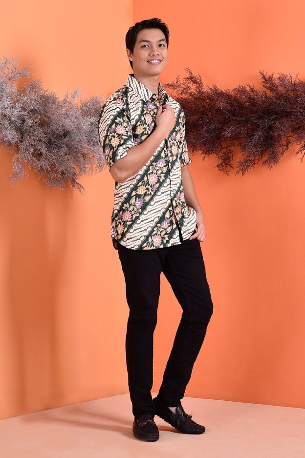 Baju Kemeja Batik Aramis - Green