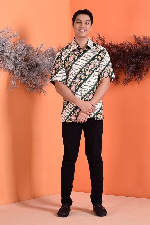Baju Kemeja Batik Aramis - Green