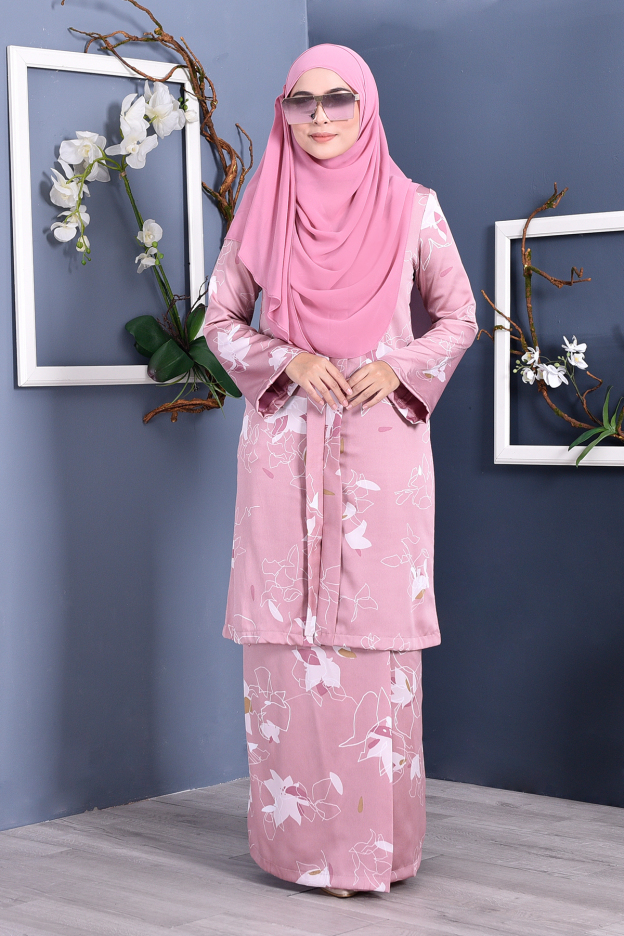 Baju Kebarung Reyna - Pink