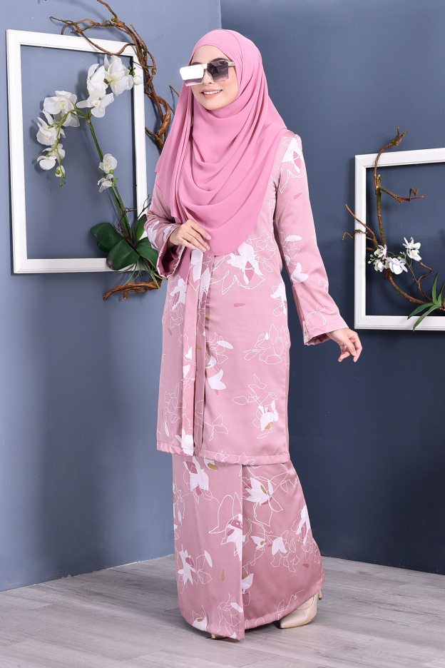 Baju Kebarung Reyna - Pink