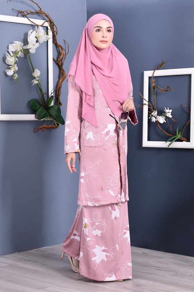 Baju Kebarung Reyna - Pink