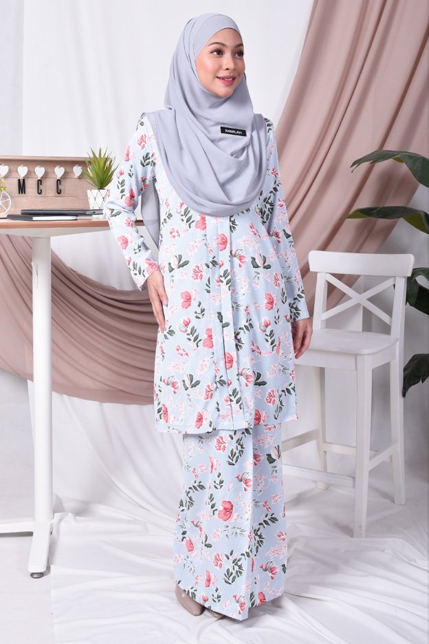 Baju Kebarung Tina - Sky Blue