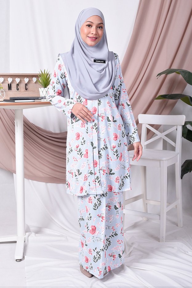 Baju Kebarung Tina - Sky Blue