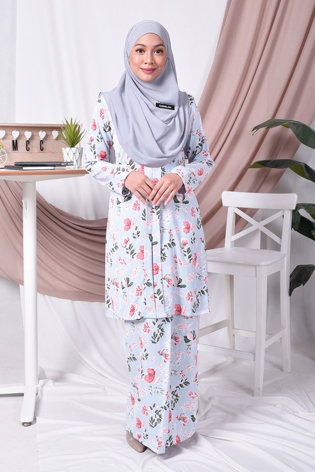 Baju Kebarung Tina - Sky Blue