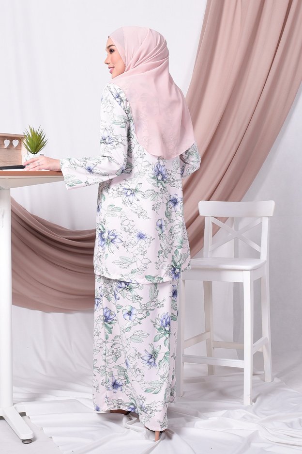 Baju Kurung Pleated Amina - Pink