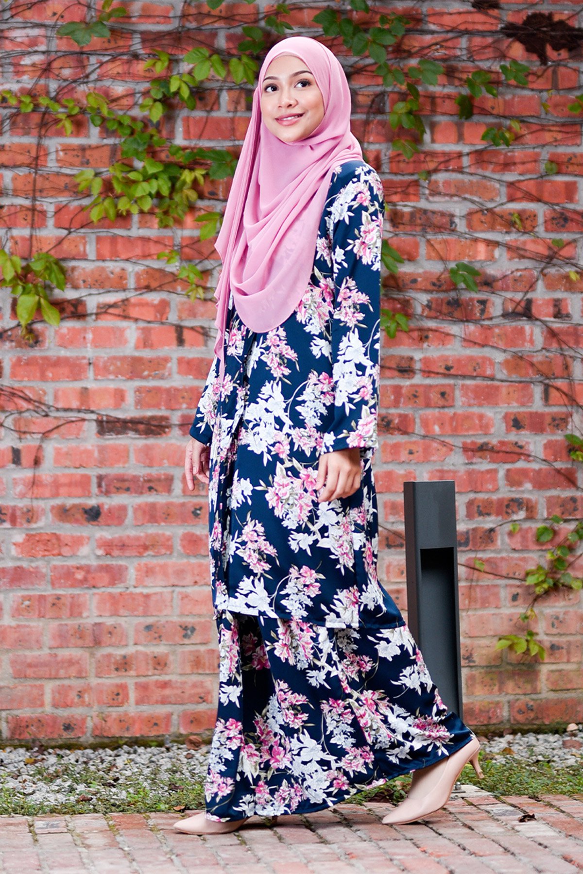 Baju Kebarung Atiya - Navy Blue