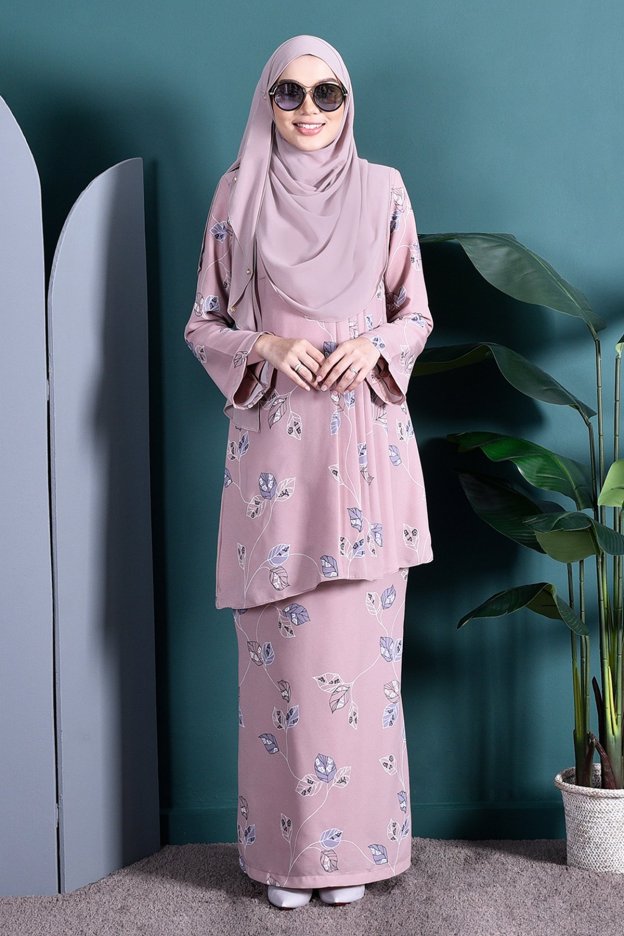 Baju Kurung Ayana Pleated - Soil Pink