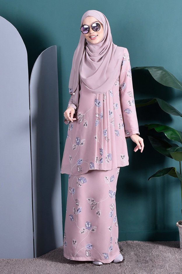 Baju Kurung Ayana Pleated - Soil Pink
