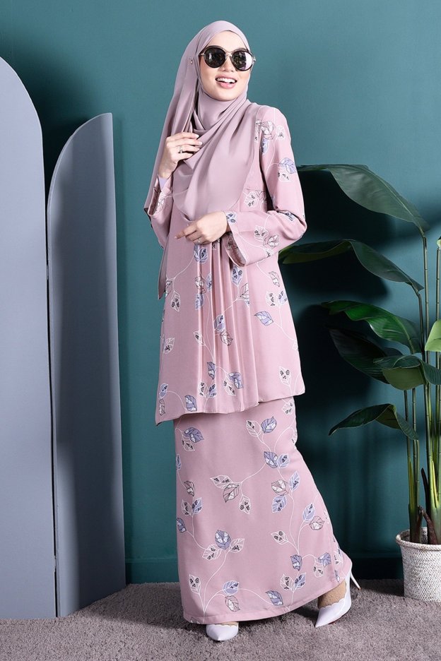 Baju Kurung Ayana Pleated - Soil Pink