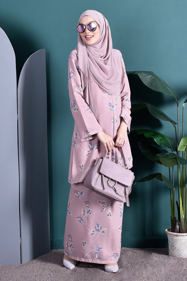 Baju Kurung Ayana Pleated - Soil Pink