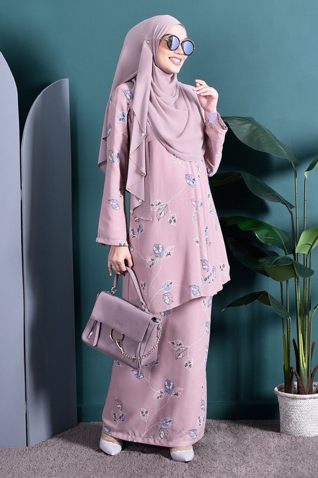Baju Kurung Ayana Pleated - Soil Pink