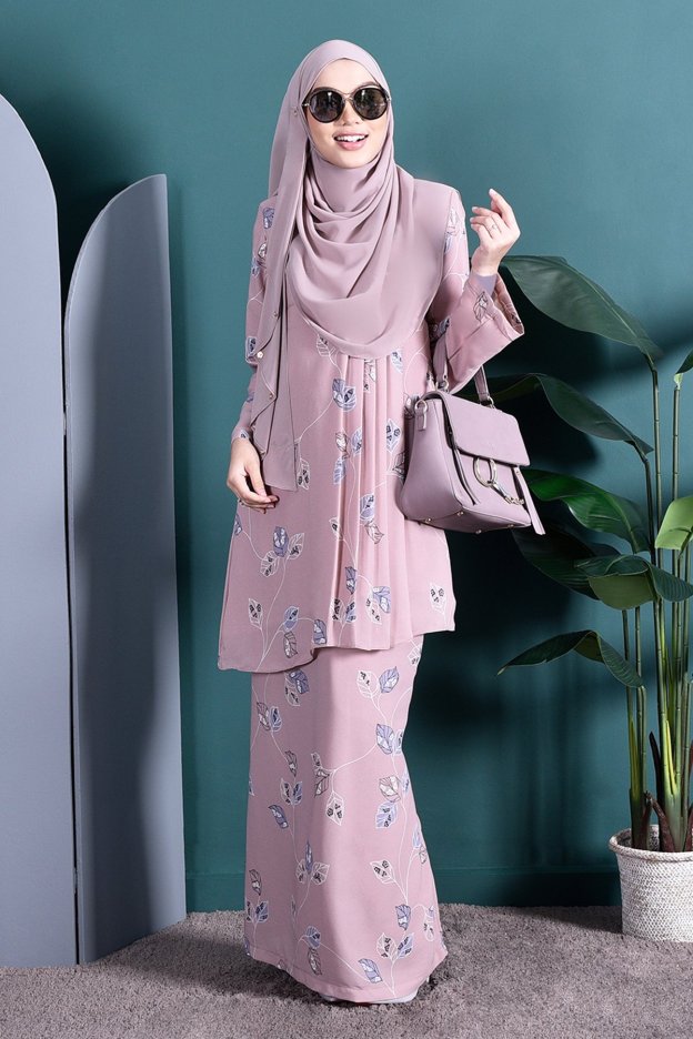 Baju Kurung Ayana Pleated - Soil Pink
