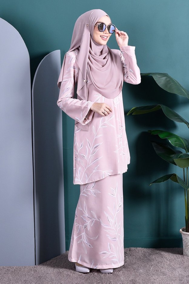 Baju Kurung Azana Pleated - Baked Pink