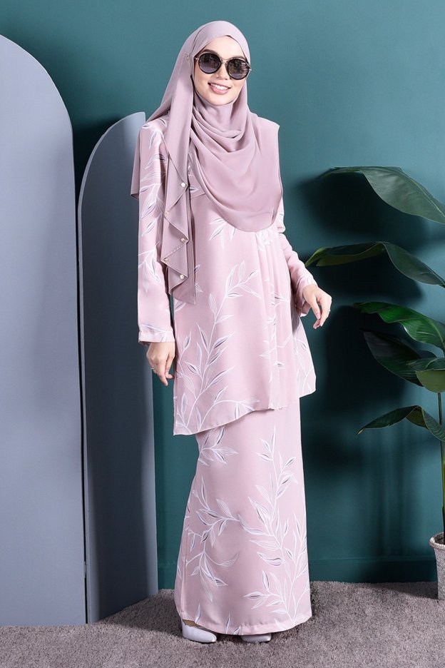 Baju Kurung Azana Pleated - Baked Pink