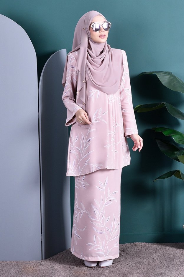 Baju Kurung Azana Pleated - Baked Pink