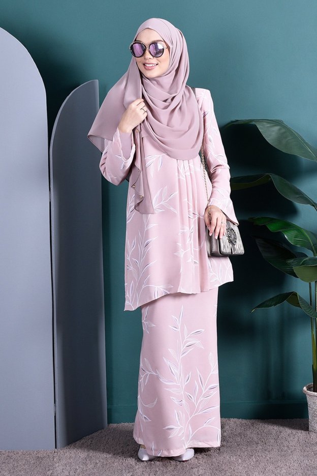 Baju Kurung Azana Pleated - Baked Pink