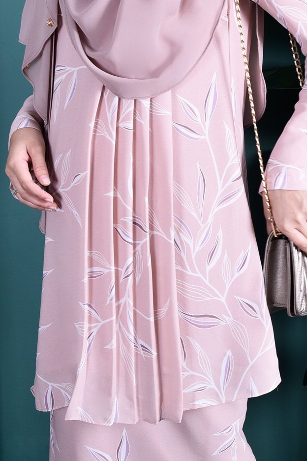 Baju Kurung Azana Pleated - Baked Pink
