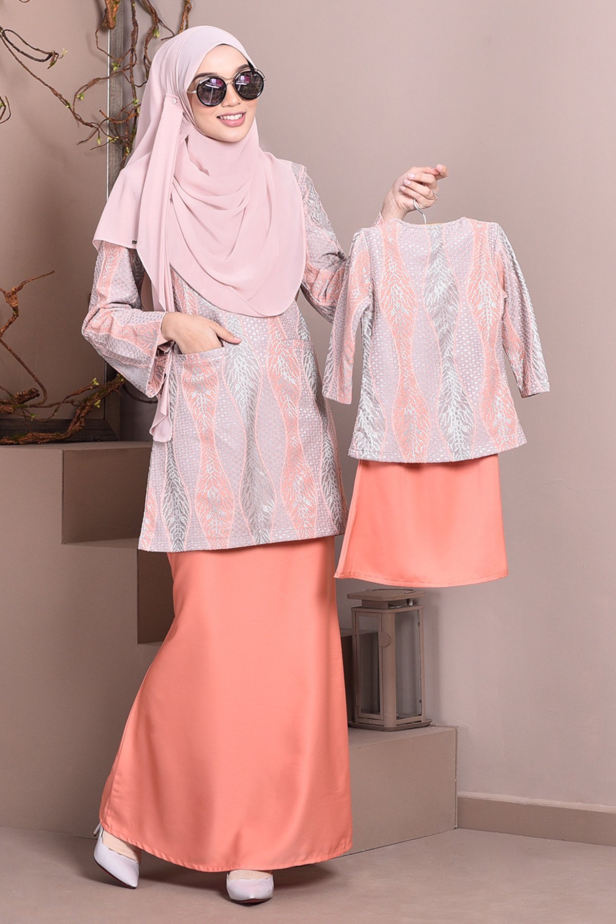 Baju Kurung Kedah Lace Gem Kids - Coralette