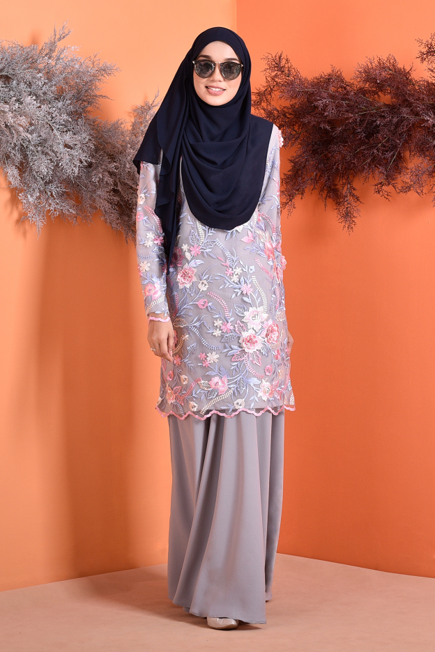 Baju Kurung Lace 3D Azura - Silver Mine