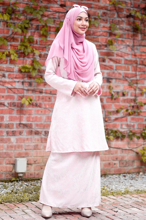 Baju Kurung Lace Lux Gwen - Pink
