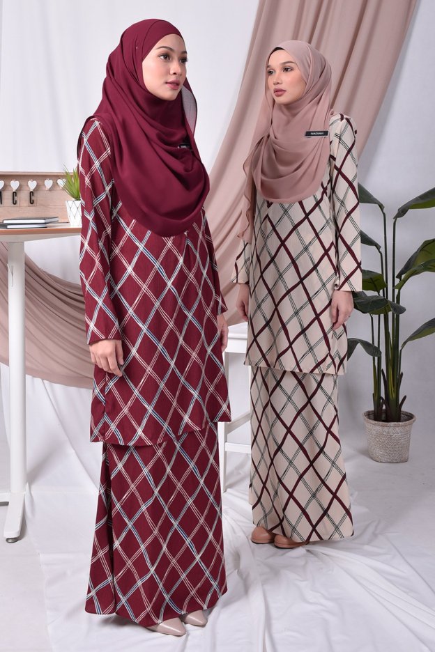 Baju Kurung Moden Tessa - Red