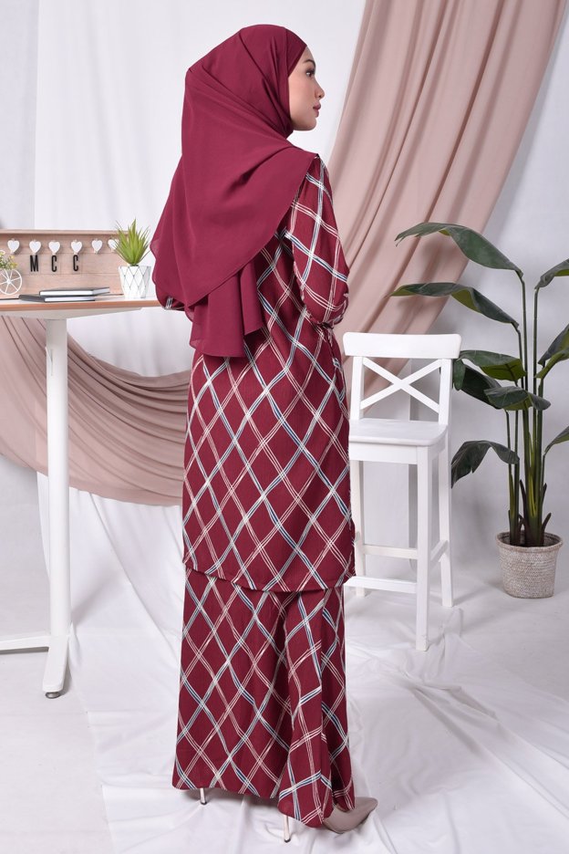 Baju Kurung Moden Tessa - Red