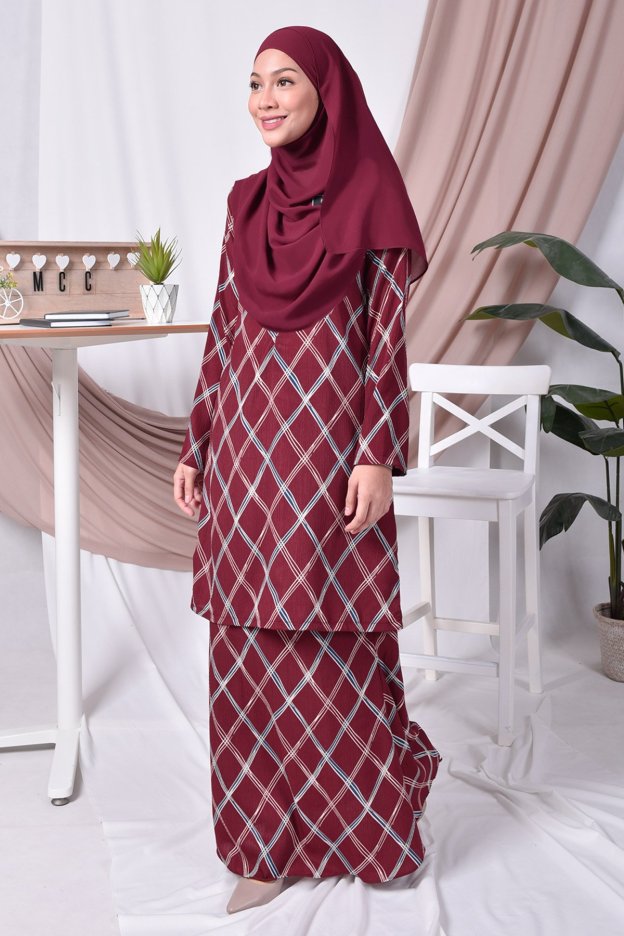 Baju Kurung Moden Tessa - Red