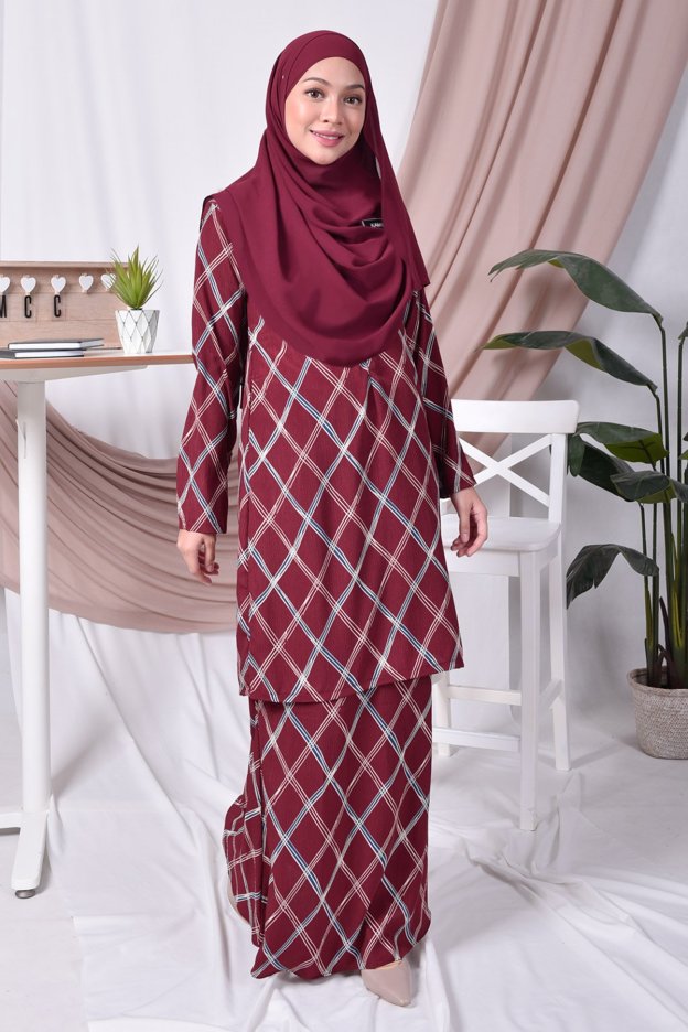 Baju Kurung Moden Tessa - Red