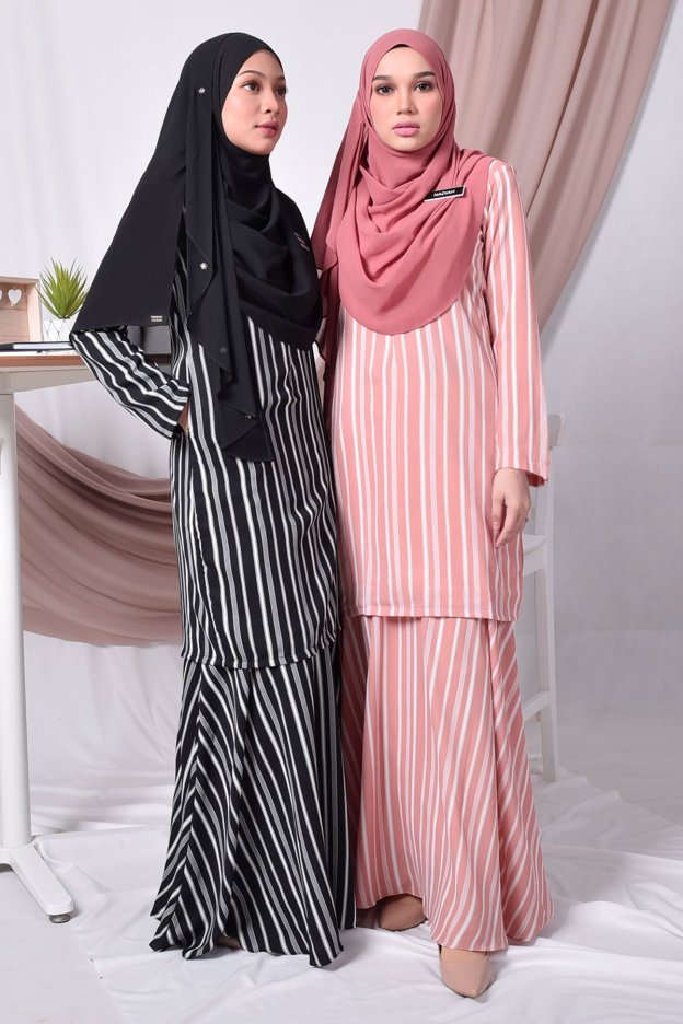 Baju Kurung Moden Monica - Peach