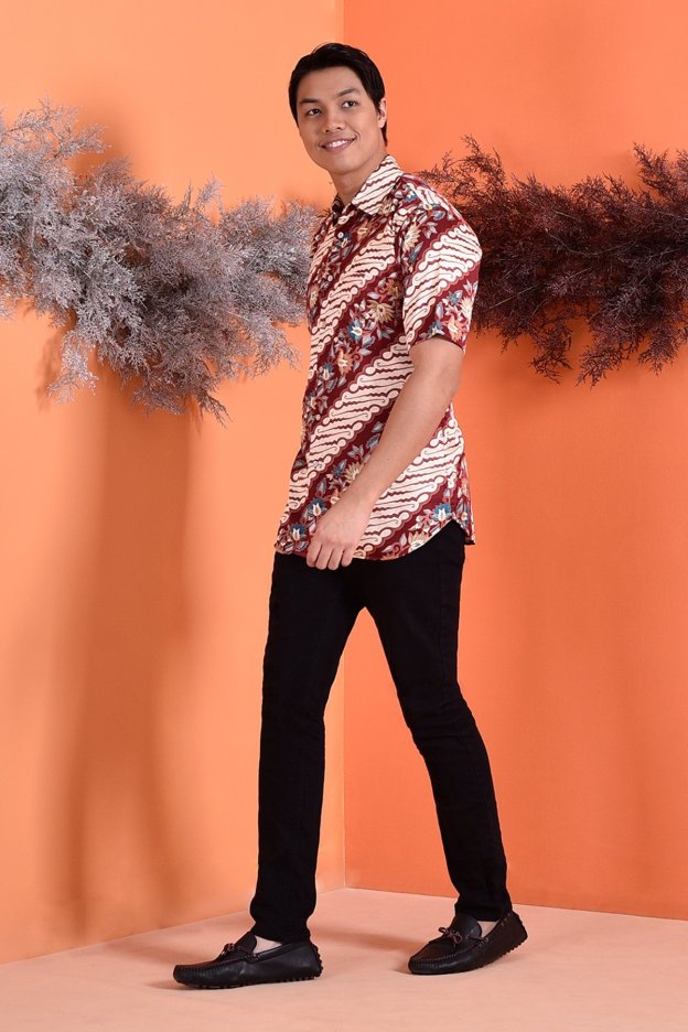 Baju Kemeja Batik Aramis - Red