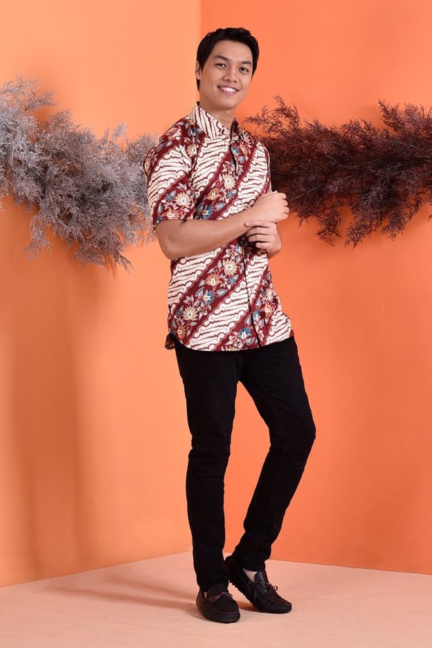 Baju Kemeja Batik Aramis - Red