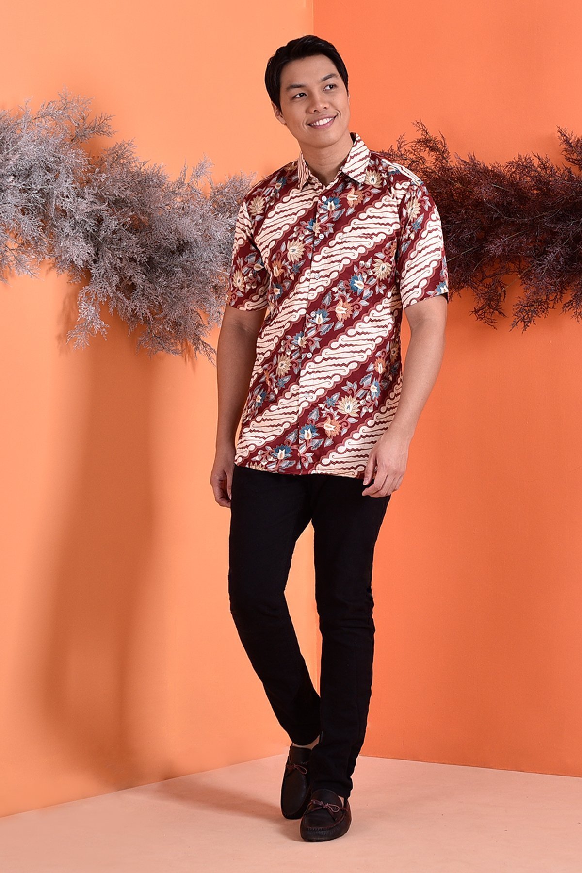 Baju Kemeja Batik Aramis - Red