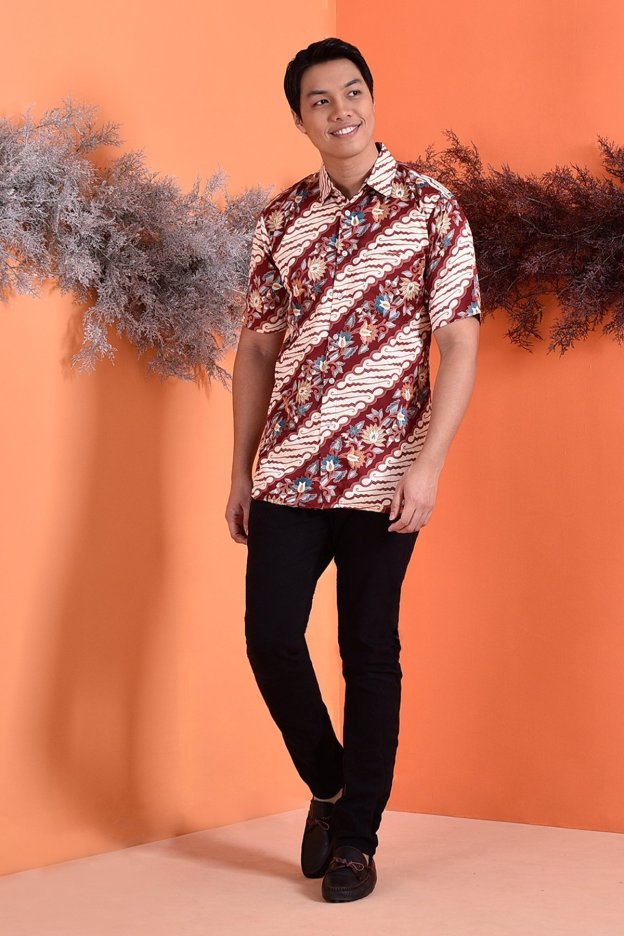 Baju Kemeja Batik Aramis - Red