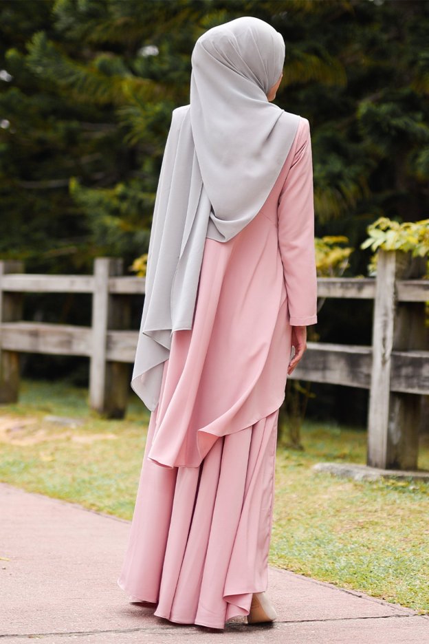 Baju Kurung Suit Hazana - Pink