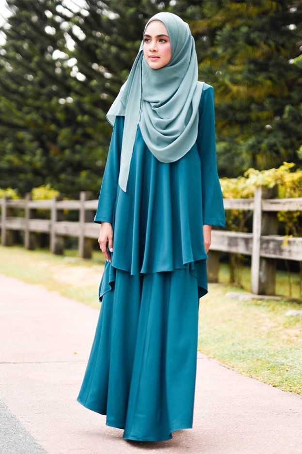 Baju Kurung Suit Hazana - Green