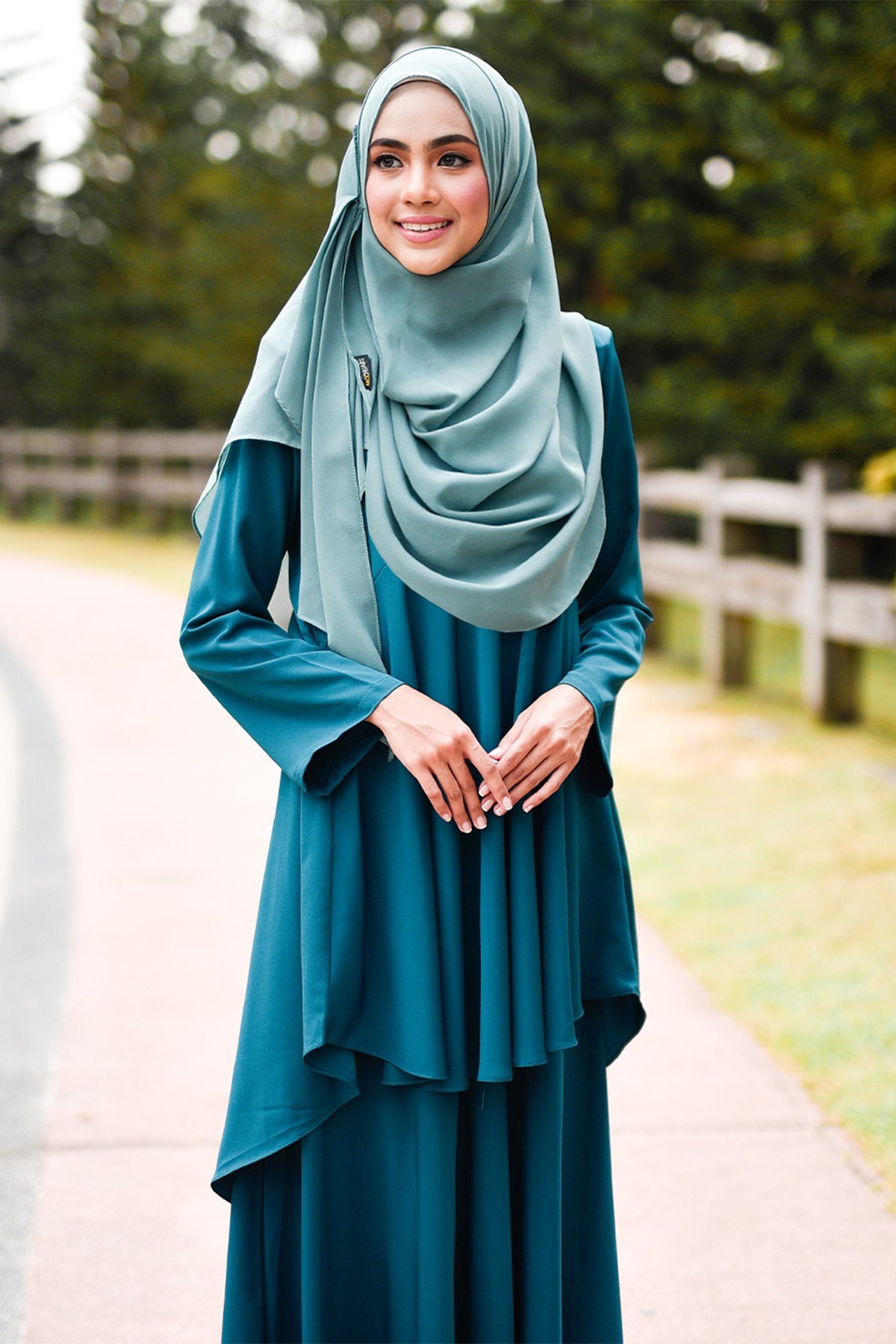 Baju Kurung Suit Hazana - Green