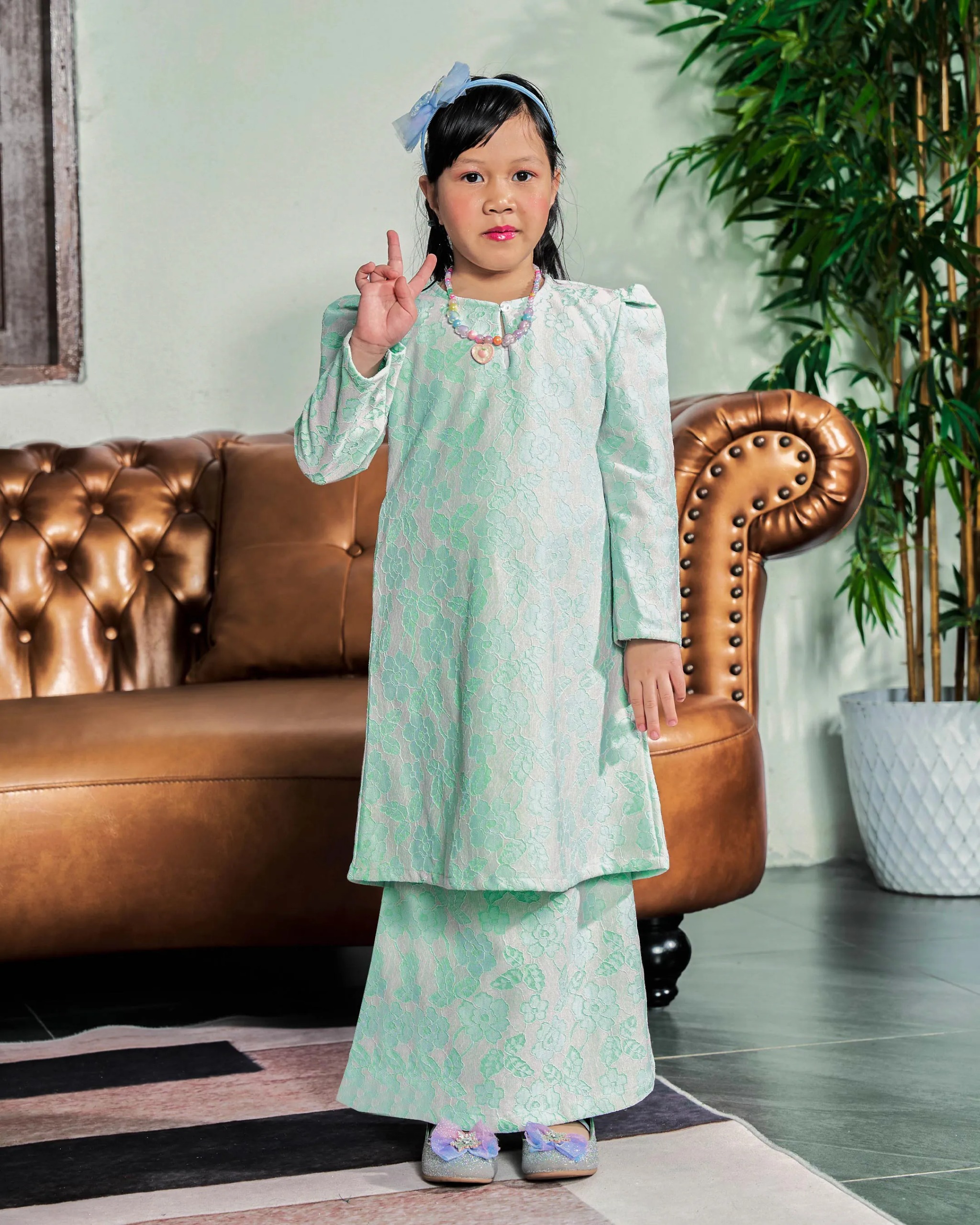 Baju Kurung Riau Lace Adiona Kids