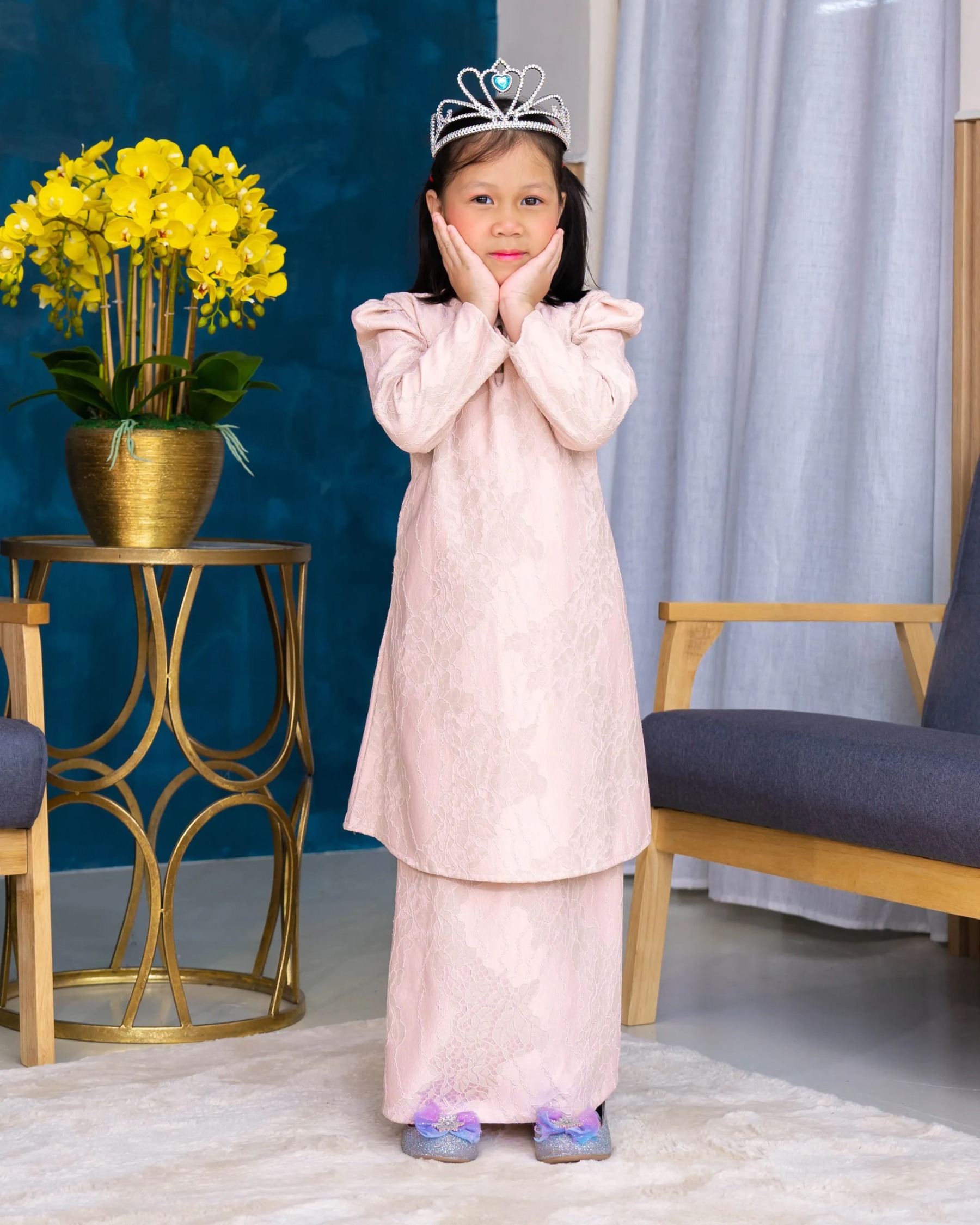 Baju Kurung Riau Lace Adiona Kids