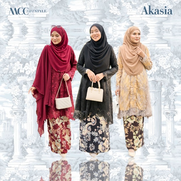 Baju Kebarung Lace Batik Akasia