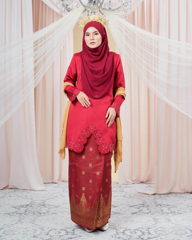 Baju Kebarung Songket Lasercut Harisa