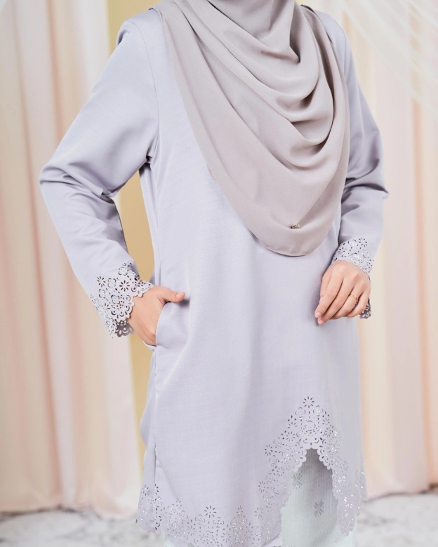 Baju Kebarung Songket Lasercut Harisa