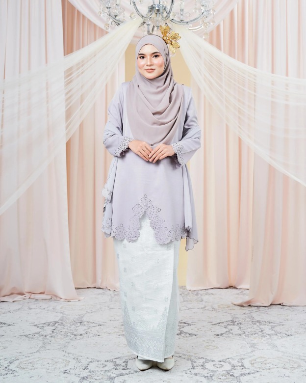 Baju Kebarung Songket Lasercut Harisa