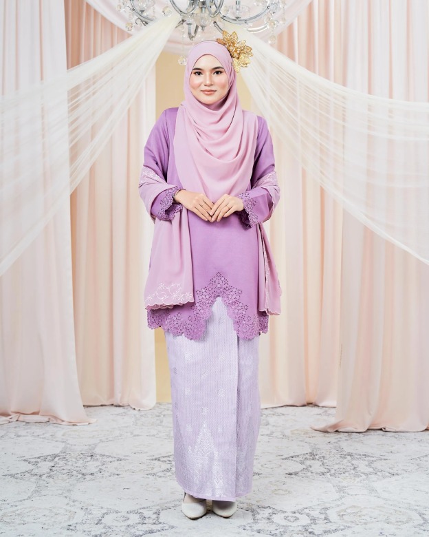 Baju Kebarung Songket Lasercut Harisa